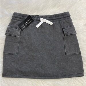 New with tagLittle Bipsy Charcoal Drawstring Mini skort skirt with Cargo Pockets
